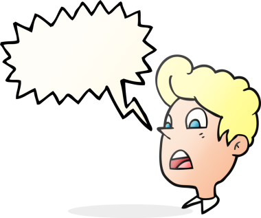 Serbest konuşma balonu karikatürü bir insan tarafından çizilmiş adamı şok etti.