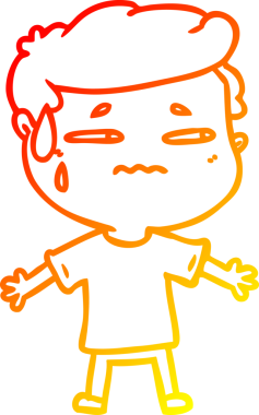 Bir insan tarafından çizilmiş karikatür çizimi.