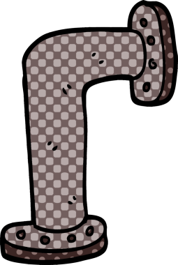 Bir insan tarafından çizilmiş karalama su borusu.