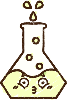 Bir insan tarafından çizilen köpüren Kimyasal Tebeşir Çizimi