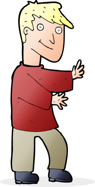 Bir insan tarafından çizilmiş mutlu bir adam.