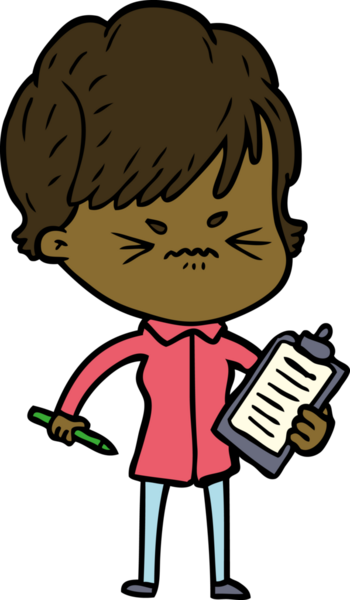 Bir insan tarafından çizilmiş, hayal kırıklığına uğramış bir kadın.