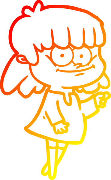 Bir insan tarafından çizilmiş gülümseyen bir karikatür çizimi