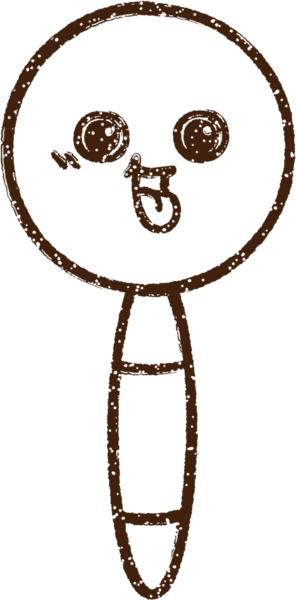 Bir insan tarafından çizilen Büyüteç Kömür Çizimi