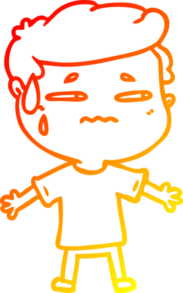 Bir insan tarafından çizilmiş karikatür çizimi.