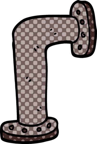 Bir insan tarafından çizilmiş karalama su borusu.