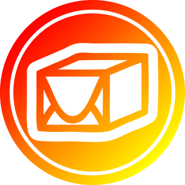 bir insan tarafından çizilen sıcak gradyan bitiş ile paketlenmiş dairesel simge