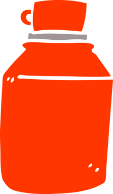 Bir insan tarafından çizilmiş sıcak içecek şişesi.