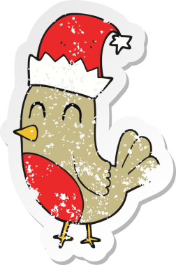 Bir insan tarafından çizilmiş bir karikatürün gerilimli retro etiketi.