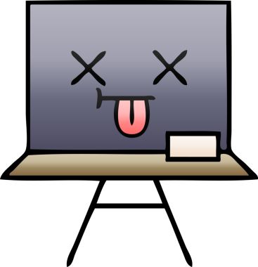 Bir insan tarafından çizilmiş bir karatahtanın gölgelenmiş gradyanı