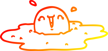 Bir insan tarafından çizilmiş sıcak gradyan bir yumurta çizimi.