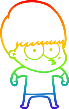 gökkuşağı gradyan çizgisi bir insan tarafından çizilmiş sinirli bir çizgi çocuk çizimi