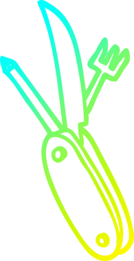 Bir insan tarafından çizilmiş bir çakının soğuk eğim çizgisi.