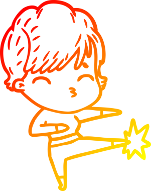 Bir insan tarafından çizilmiş bir karikatür kadın çizimi.