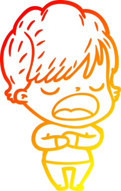 Bir insan tarafından çizilmiş bir karikatür kadın çizimi.