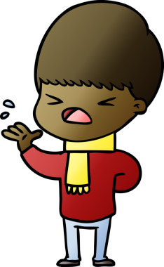 Çizgi film bir insan tarafından çizilmiş stresli adam