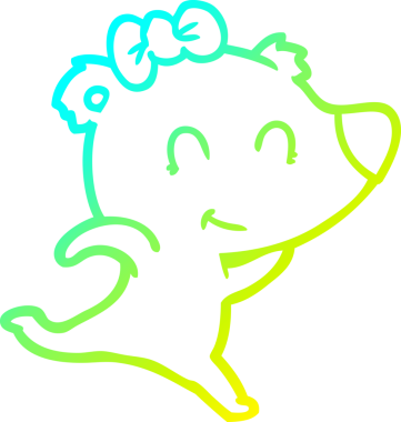 Bir insan tarafından çekilen soğuk çizgi, dişi kutup ayısının çizimi.