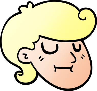 Bir insan tarafından çizilmiş mutlu bir sarışın çocuk.