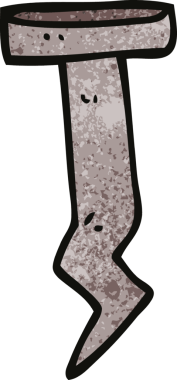 Bir insan tarafından çizilmiş eski bir çivi.