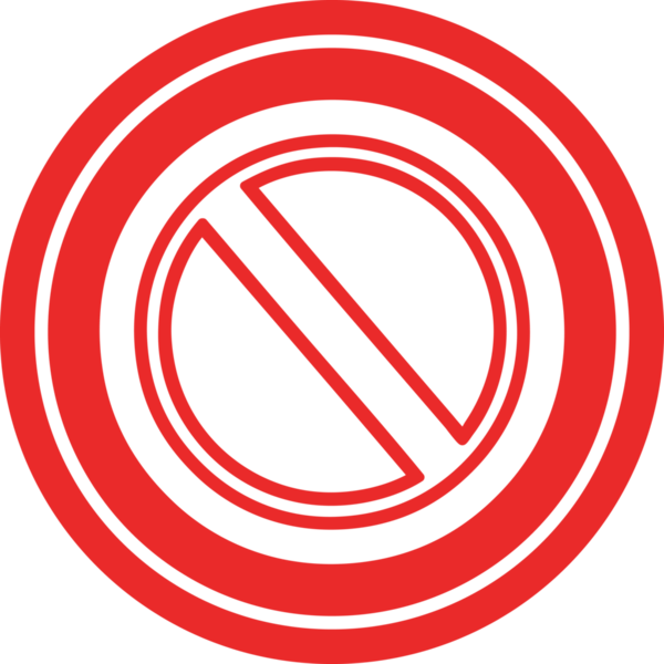 Bir insan tarafından çizilmiş genel duraklama dairesel simgesi