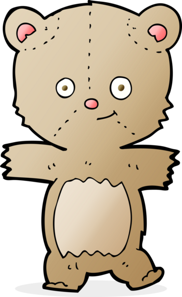 Bir insan tarafından çizilmiş oyuncak ayı.