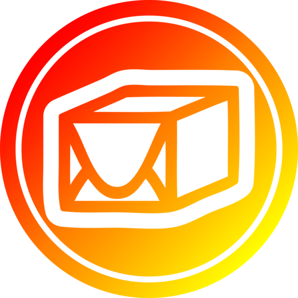 bir insan tarafından çizilen sıcak gradyan bitiş ile paketlenmiş dairesel simge