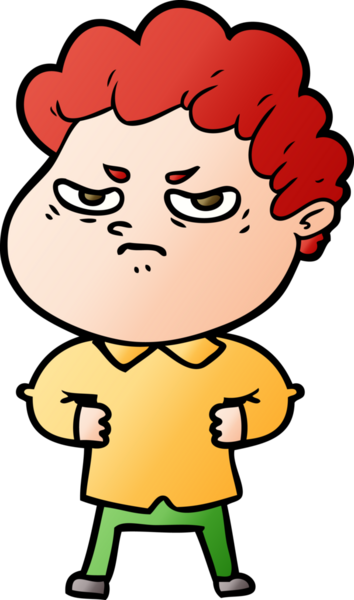 Bir insan tarafından çizilmiş kızgın bir adam.