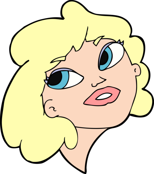 Bir insan tarafından çizilmiş mutlu bir kadın.