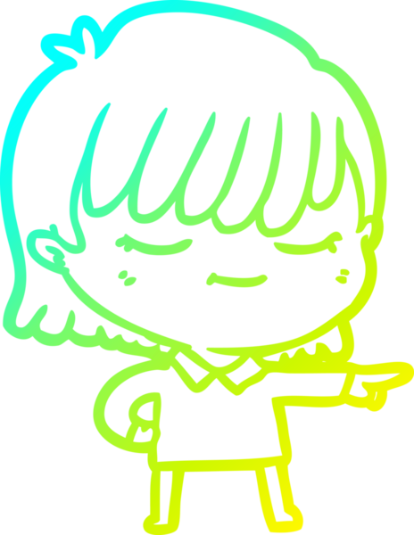 Bir insan tarafından çizilmiş bir karikatür kadın çizimi.