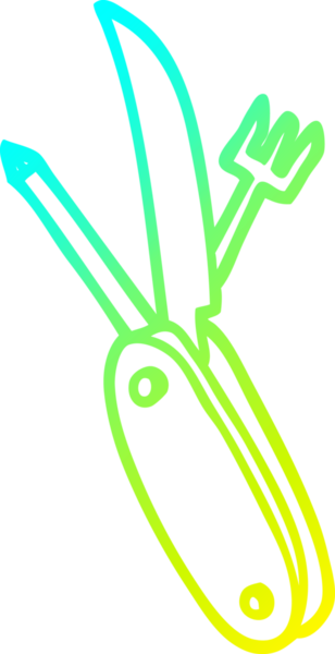 Bir insan tarafından çizilmiş bir çakının soğuk eğim çizgisi.