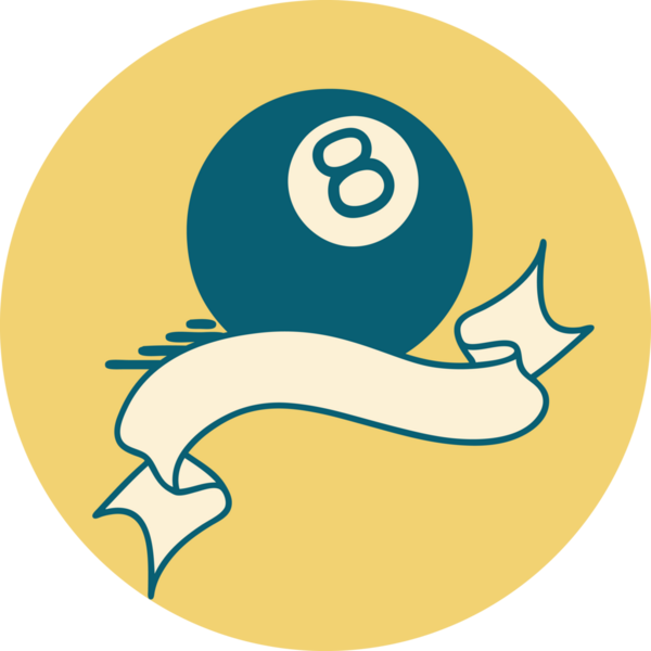 bir insan tarafından çizilmiş 8 toplu dövme biçimi simgesi