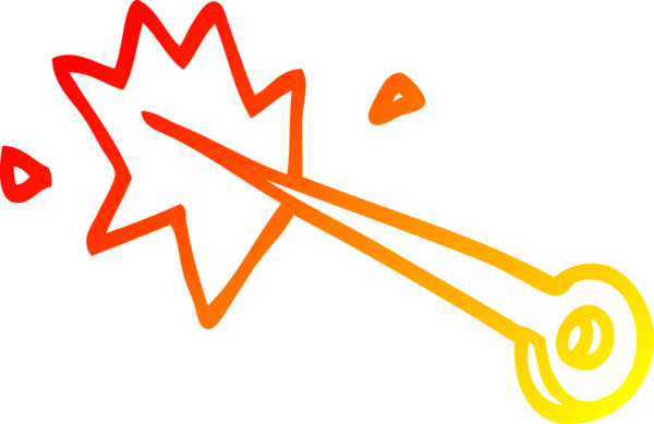 Bir insan tarafından çizilen dikiş iğnesinin sıcak gradyan çizgisi