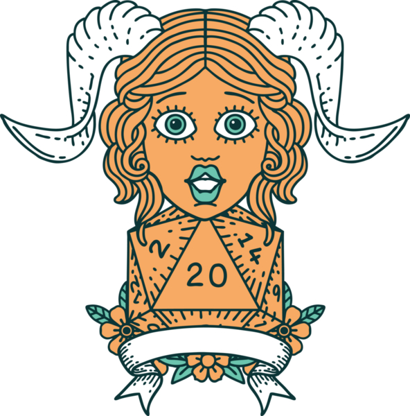 Retro Dövme Biçimi Bir insan tarafından çizilmiş doğal yirmi zar atışıyla düzenleme