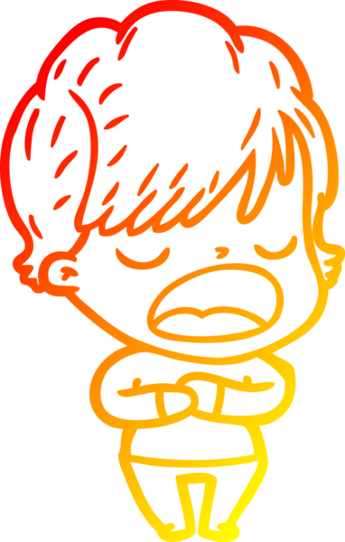 Bir insan tarafından çizilmiş bir karikatür kadın çizimi.