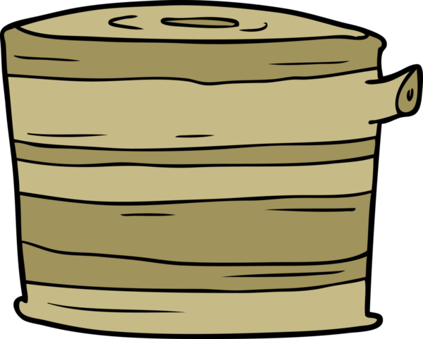 Bir insan tarafından çizilmiş ağaç kütüğü.