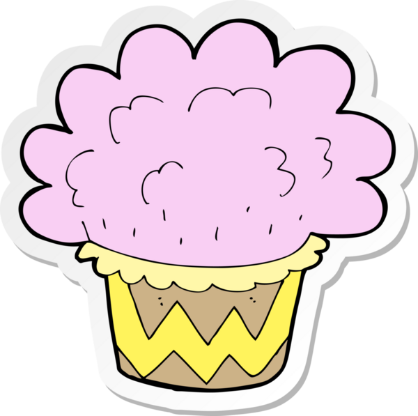 Bir insan tarafından çizilmiş bir kek etiketi.