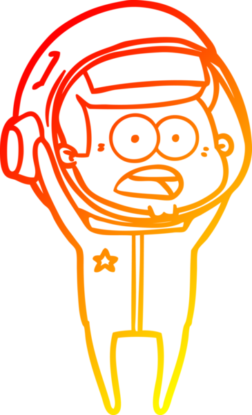 Bir insan tarafından çizilmiş bir çizgi film çizimi, astronotu şaşırttı.