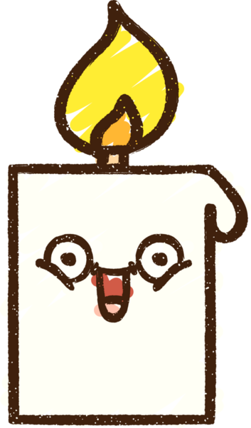 Yanan Mum Tebeşiri Bir insan tarafından çizilmiş