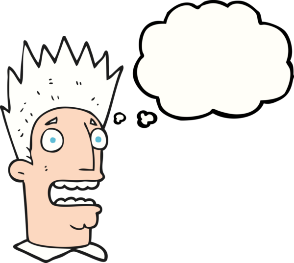 Serbest çizim düşünce balonu karikatürü bir insan tarafından çizilen adamı şok etti