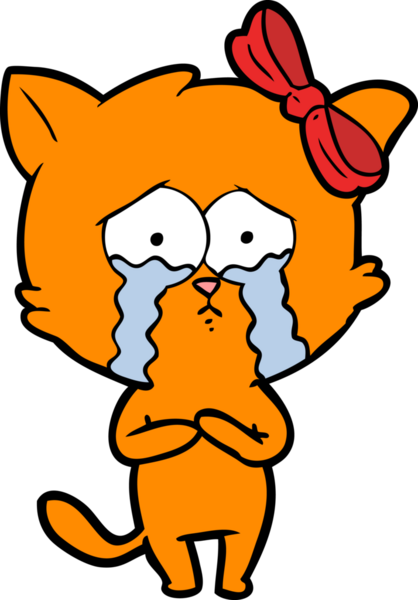 Bir insan tarafından çizilmiş çizgi film kedisi.