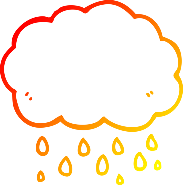 Bir insan tarafından çizilen karikatür bulutunun sıcak çizgi çizimi