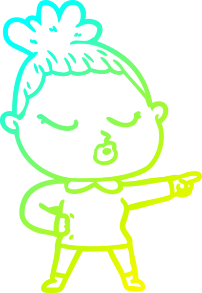 Bir insan tarafından çizilmiş soğuk bir çizgi film çizimi.