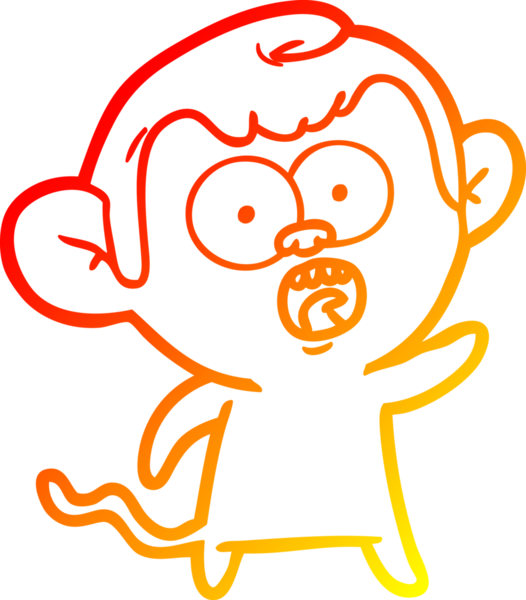 Bir insan tarafından çizilmiş bir çizgi filmin sıcak gradyan çizimi.