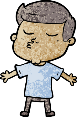 Bir insan tarafından çizilmiş karikatür mankeni adam.