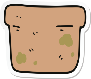 Bir insan tarafından çizilmiş karikatür bitkisi etiketi.