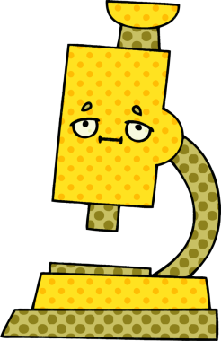 bir insan tarafından çizilmiş mikroskop tarzı çizgi roman