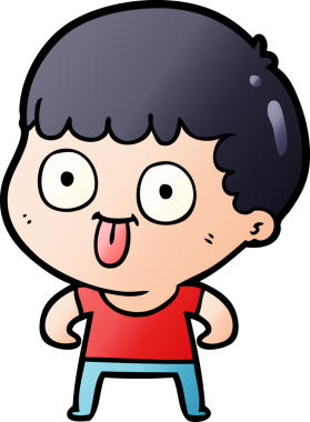 Bir insan tarafından çizilmiş çizgi film adamı.