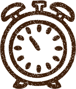 Bir insan tarafından çizilmiş Alarm Saati Kömürü Çizimi