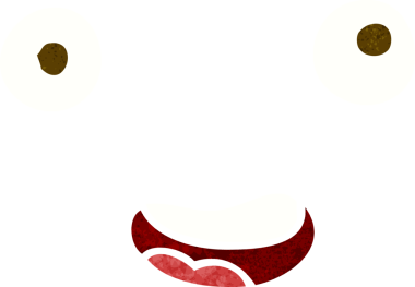 Bir insan tarafından çizilmiş çizgi film yüzü