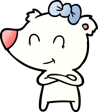 Bir insan tarafından çizilmiş kutup ayısı karikatürü